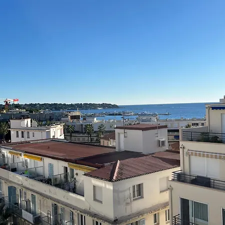 Sea View Prestige - T3, 6p, Terrasse & Vue Mer, Pk Lägenhet Antibes