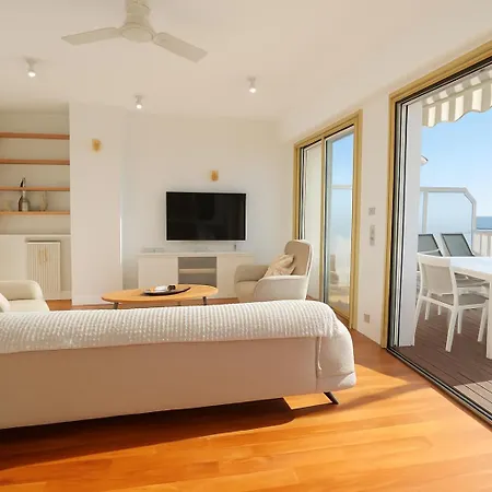 Sea View Prestige - T3, 6p, Terrasse & Vue Mer, Pk Lägenhet Antibes